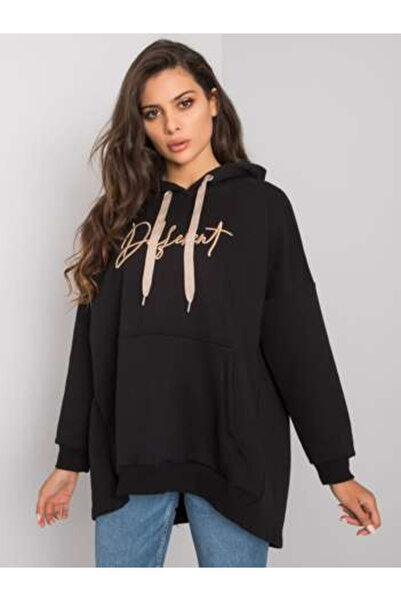 Relevance Women's Sweatshirt, RELEVANCE, Cotton, Long Sleeve, Black, model RV...