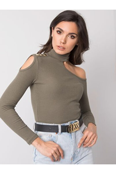 Och Bella Bluza Dama Maneca lunga, Dungi, Och Bella, Khaki Eleganta Office Mo...
