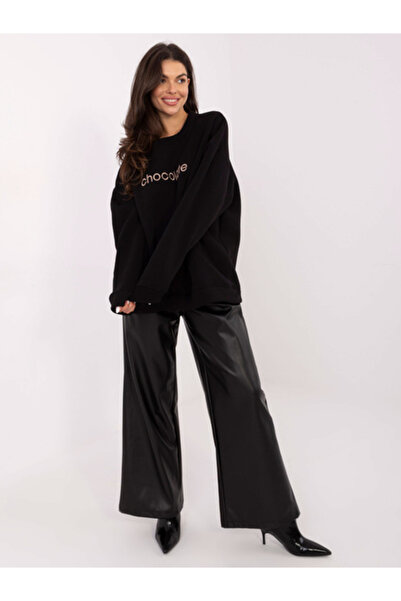 rue parıs Women's Sweatshirt, RUE PARIS, Cotton, Long Sleeve, Black, model RV...