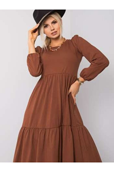 rue parıs Rochie Dama, RUE PARIS, Bumbac, Maneca lunga, Maro, model RV-SK-583...