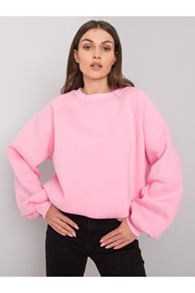 rue parıs Hanorac Dama Maneca lunga, Decolteu rotund, RUE PARIS, Roz Casual M...