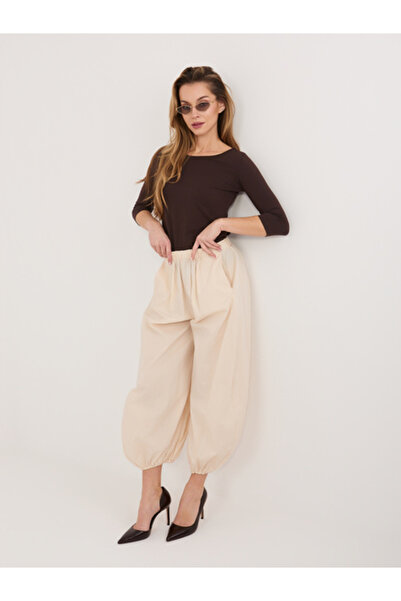rue parıs Women's Pants, RUE PARIS, Cotton, Light Beige, model IT-SP-FL10309.70