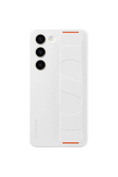 Samsung Husă siliconică cu aderență pentru Galaxy S23+ Albă