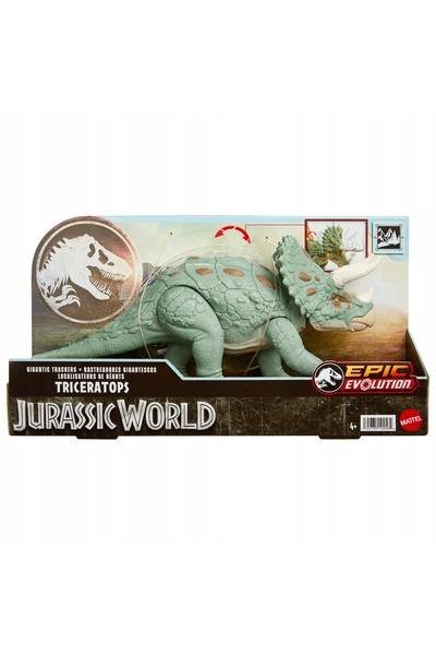 mattel LUME JURASICĂ DINOZAUR GIGANTIC TROPICIEL TRICERATOPS HTK79