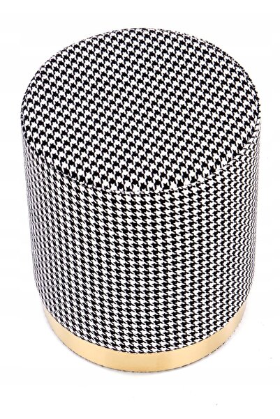Halmar Puf modern rotund, scaun, taburet, pepitka