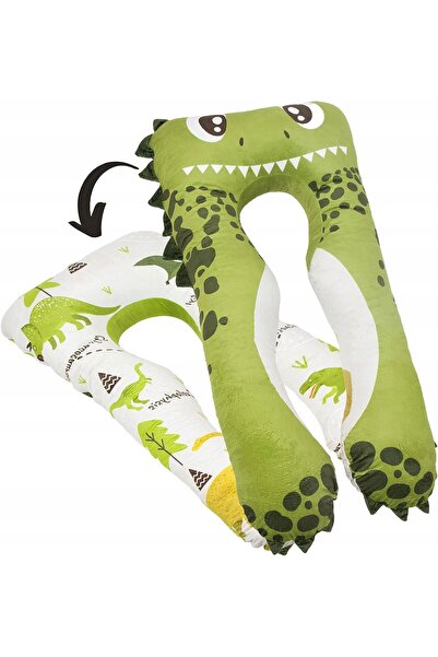MKS Pernă antialergică pentru copii pentru somn, jucărie dinozaur 120x60cm