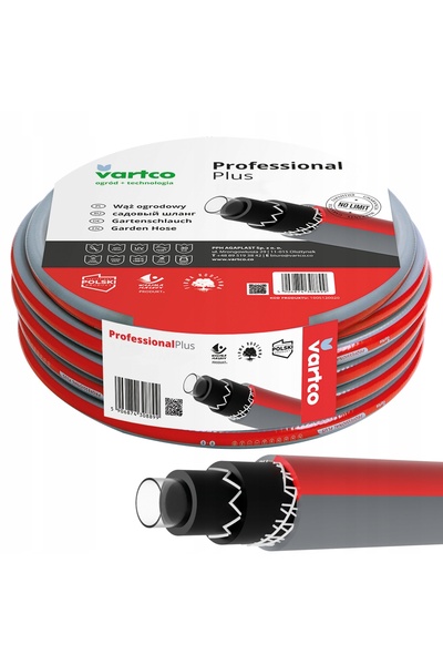 Vartco Furtun de grădină fără îndoire PROFESSIONAL PLUS TFS 1/2 " 50m Set