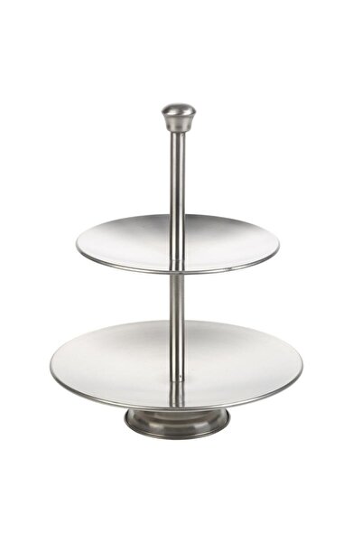 Excellent Houseware Platou decorativ din oțel pentru tort/prăjituri, cu picio...