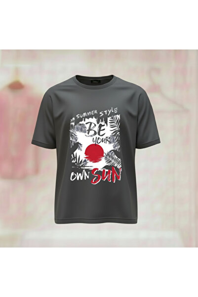 Vordevia Printed Crew Neck Wide Fit Unisex Tshirt