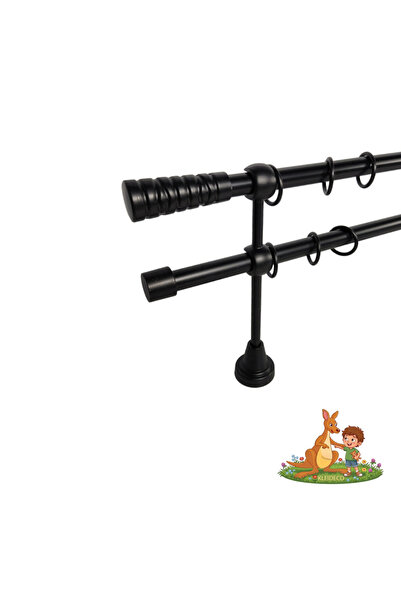 KLEIDECO Double curtain rail COSTA RICA, Metal, Diameter 16 mm, LIBERIA ends,...