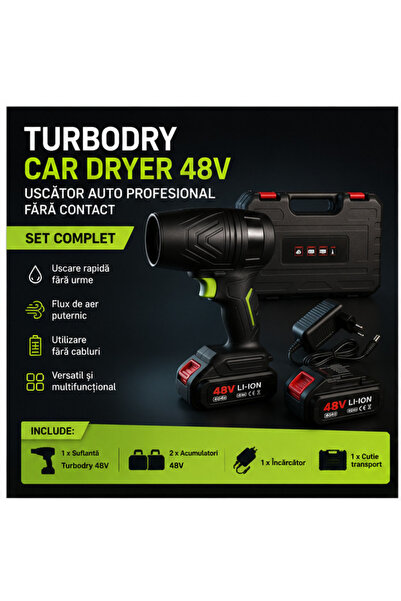 OEM Suflanta CAR DRY Multifunctionala Portabila 48v, 2 acumulatori inclusi
