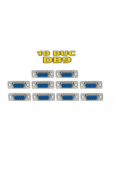 OEM Set 10 conectori SUB-D SERIAL RS232 9 pini mama CONNFLY DS1033-09FUNSISS-...