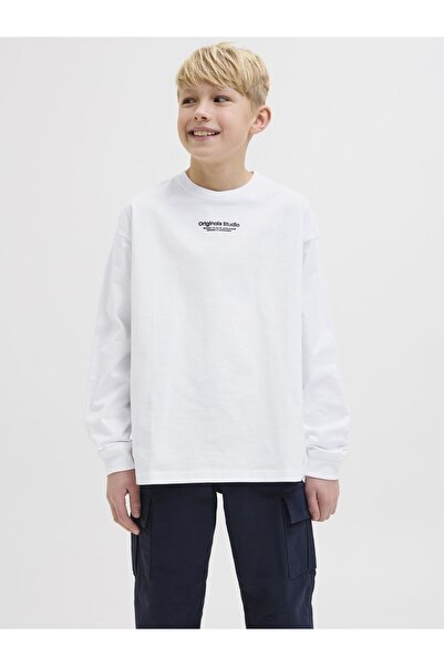 Jack & Jones Junior Μακρυμάνικο μπλουζάκι με στάμπα για αγόρια