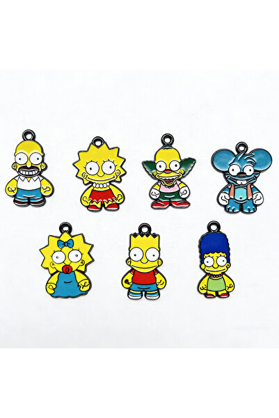 Choice 7pcs 7pcs the Simpsons Family Charms Alloy Metal DIY Accessories for J...