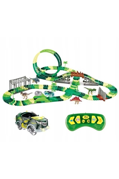 Nobo Kids Pistă auto, Pistă Dino, Parc de dinozauri cu curse controlate 250