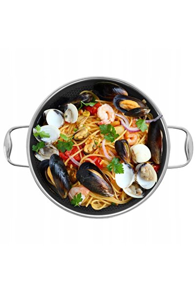 Orion Tigaie adâncă wok din oțel antiaderentă pentru inducție COOKCELL 28 cm ...