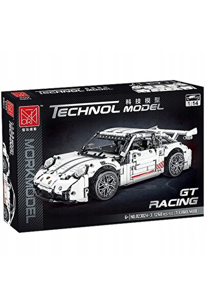 LeanToys Set de construcție Mașină GT de curse Alb 1:14 1268 el.
