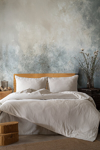 Berolige Simon 100% Cotton Double Yarn-Dyed Muslin Duvet Cover Set Blue