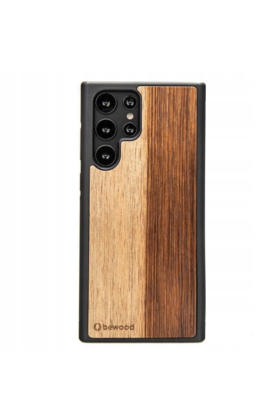 BewooDesign Husă din lemn pentru Samsung Galaxy S22 Ultra MANGO