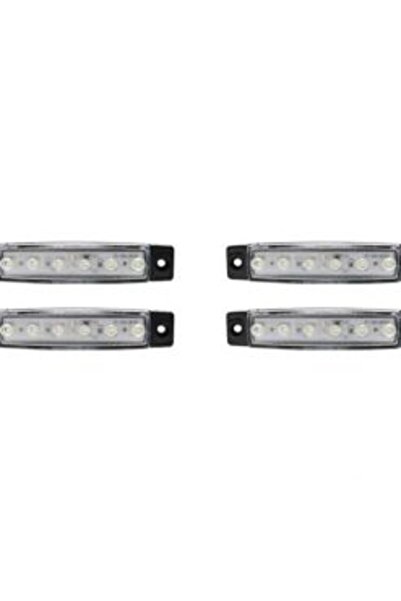 OEM Φώτα οροφής φορτηγού 6LED 12-24V 4 τεμάχια με σετ βιδών JN-2853-92 Λευκό