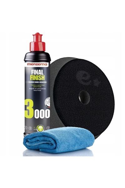 Menzerna Pastă de lustruit FF 3000 250ml + Pad de lustruit 140mm Moale + Fibră