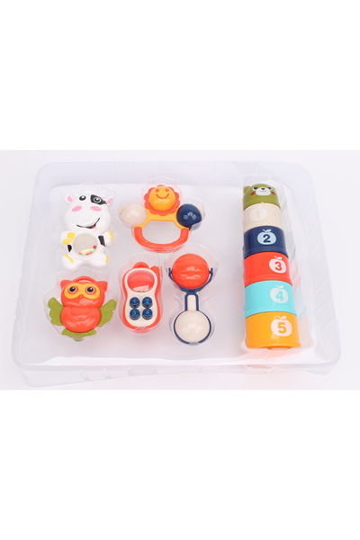 First Step Baby Rattle Set BM1004B24 – Multi-Color Infant Toy Set for Newborn...