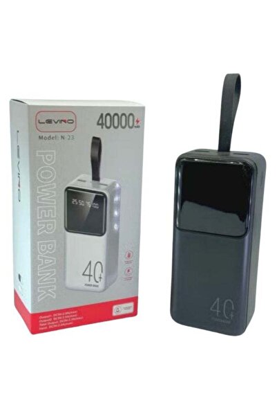 Levino N23 40000mAh Power Bank with LED Digital Display, Dual USB Output, 5V/...