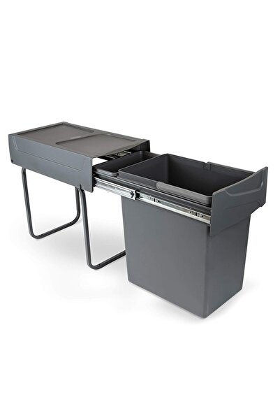 Generic 8199323 Rubbish Bin, Charcoal Grey, 1 x 20 litres