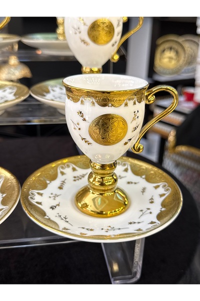 LOKMAN ZÜCCACİYE SHOWROOM طقم فناجين قهوة من البورسلين الفاخر من أكار ديالو م...