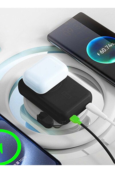 Margoun 18800 mAh Y390 Power Bank 22.5W Fast Charging With Wireless And USB-C To Lightning Cable Black-2
