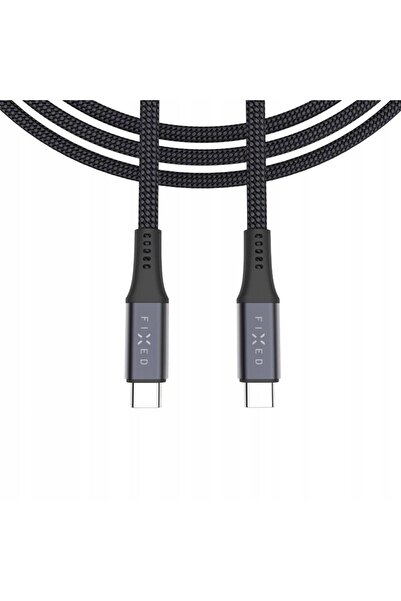 FIXED Cablu împletit USB-C - USB-C 240W 1.2 m Gri