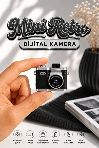 MO DOU Mini Retro Dijital Kamera 1080P Fotoğraf ve Video Çekimi Taşınabilir H...