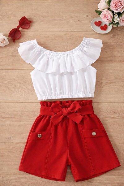 shop Girl's 2-Piece Combination Woven Summer Outfit