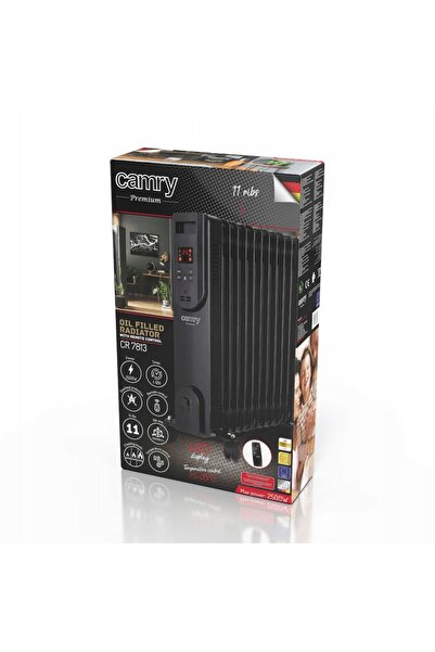 CAMRY Radiator electric cu ulei CR 7814 Negru Pilot