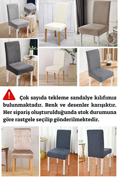 Buem Tekleme Esnek Sandalye Kılıfı – Karışık Renk ve Desen gönderilecektir (1...