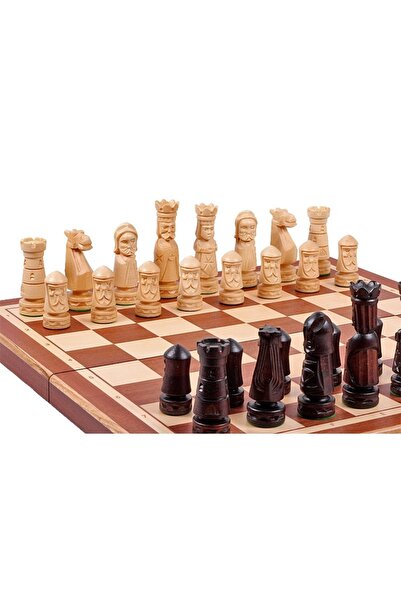 Sunrise Chess & Games CASTLE Intarsia decorative chess Top Bottom Set