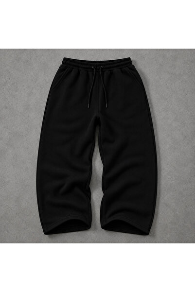 Modivibe Unisex 3 Threaded Ribbed Baggy Sweatpants – Premium Oversize Basic