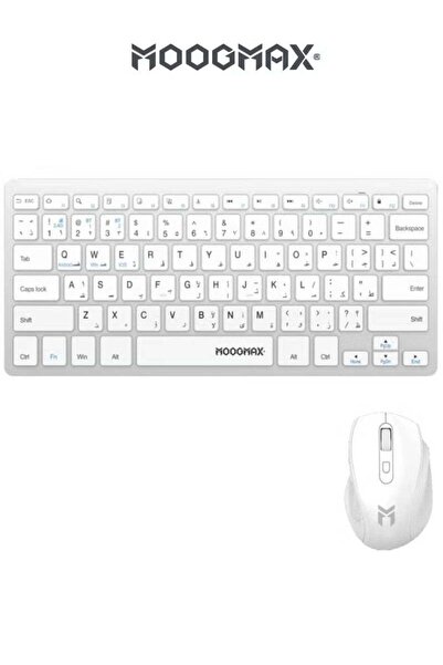 MOOGMAX Wireless Keyboard and Mouse Combo, English Arabic Layout, Bluetooth &...