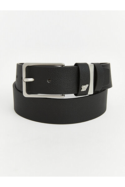 LC Waikiki Lcw Accessories Black Plain Men's Belt with Nevavm Difference