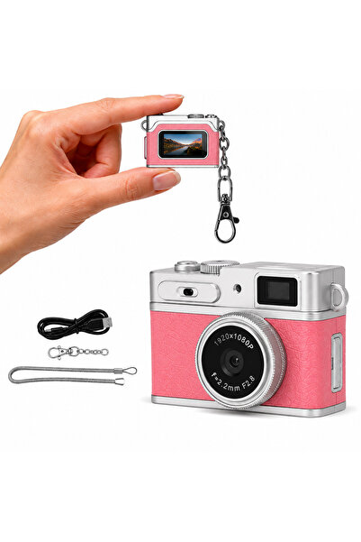 AteşTech Mini Anahtarlık Dijital Kamera 1080P HD Video 3 MP Fotoğraf Çekimi T...