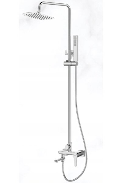 NO BRAND Set de duș de perete INVENA Glamour AU-05-B01-V cu ploaie Chrome