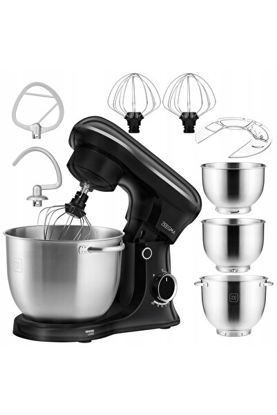 NO BRAND Robot de bucătărie planetar ZEEGMA Planet Trio Negru 1500W