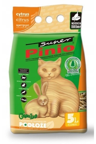 NO BRAND Cuarț pentru pisici SUPER BENEK Pinio Citrus 5 L