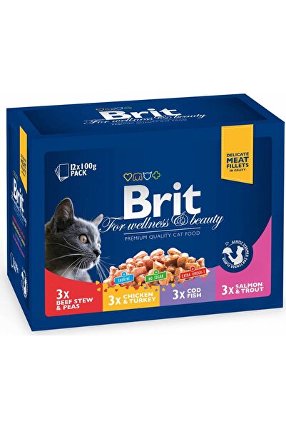 Brit Hrană pentru pisici Mix de arome (12 x 100g)