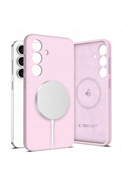 NO BRAND Husă TECH-PROTECT Silicon Lichid Magsafe pentru Samsung Galaxy S25 Roz