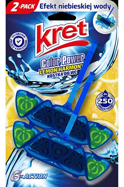 Kret Cub pentru WC Color Power Lemon Harmony 2x40g