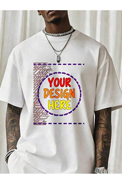 NOURAM Custom Design T Shirt Men Black Graphic Tee With Colorful Text Pattern...