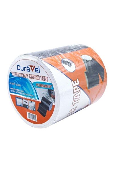 Duravel Waterproof Repair Tape, Black, Extra Wide, Water-Tight Seal, 4"x59"(1.5M)