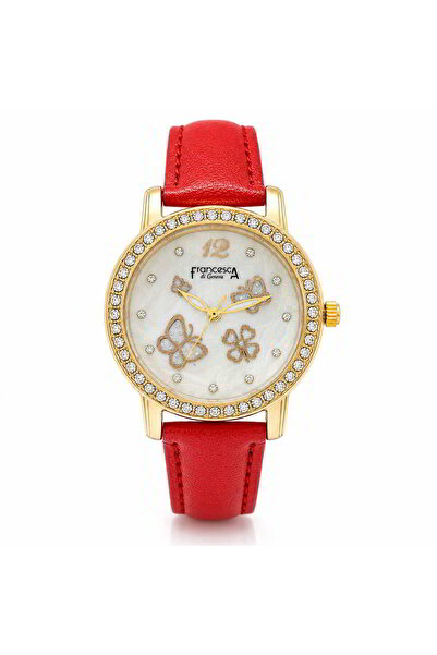 Watch Ceas de dama Francesca di Geneva FF385, rosu, stil casual