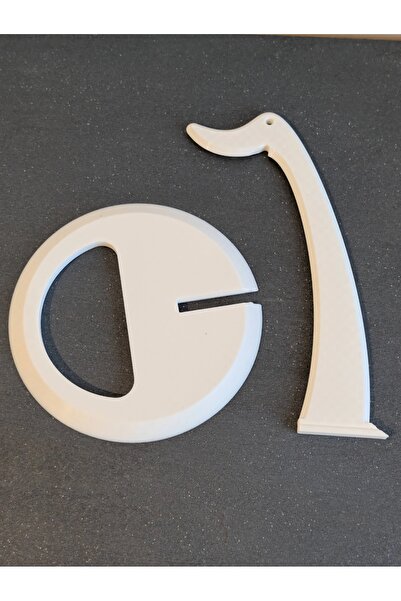 Filkorium3D Minimalist Muz Askılığı – 20 cm Plastik Muz Standı – 2 Parça Demonte Meyve Tutucu